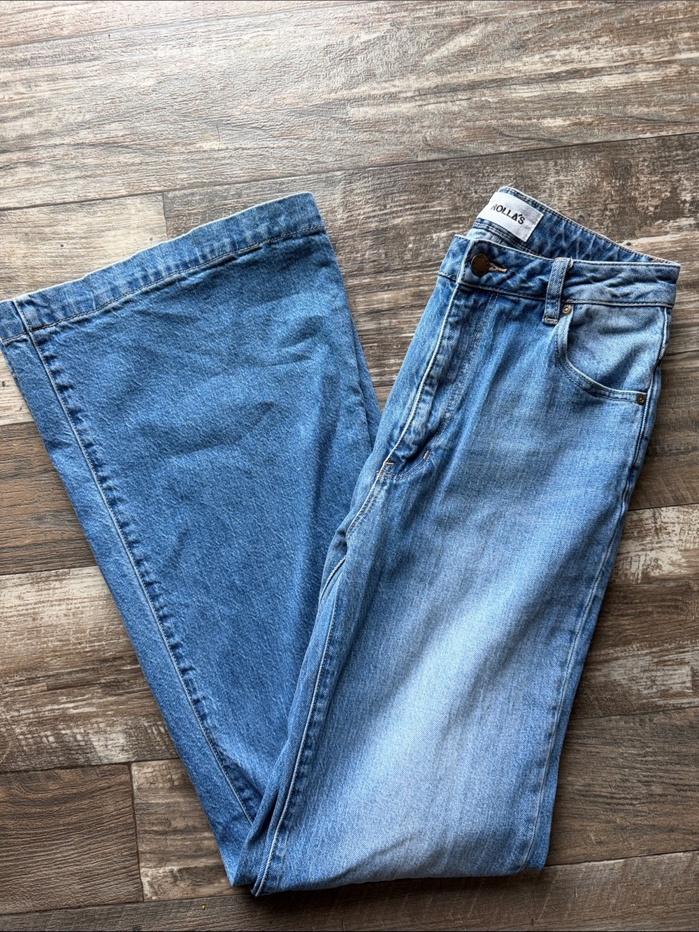 Vintage Inspired ROLLA'S Boho Western Skater High Rise Flare Jeans Size 26
